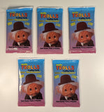 1992 Norfin Trolls Wax Pack Factory Sealed Series 1, 5 Packs READ DESCRIPTION
