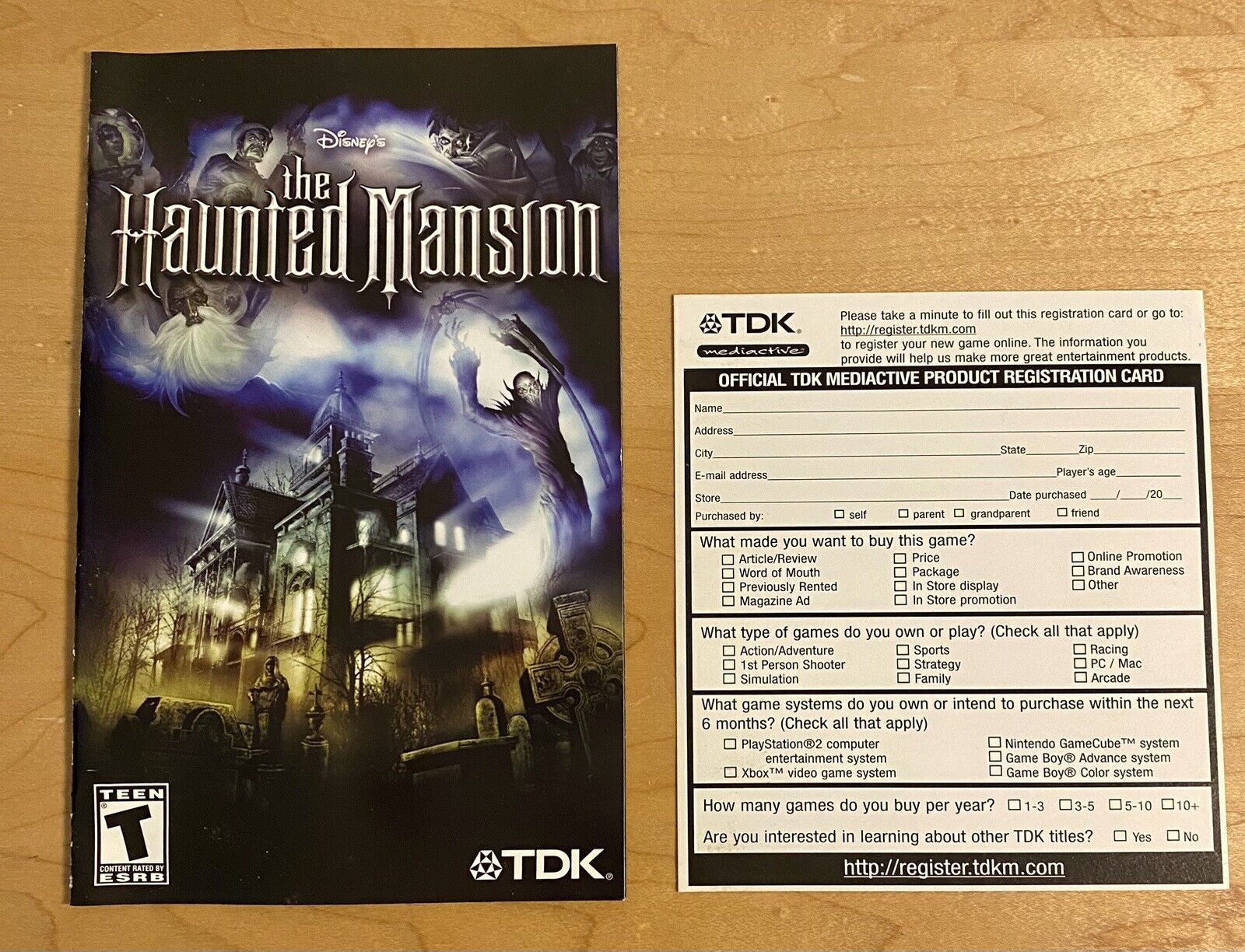 Disney's The Haunted Mansion (Sony PlayStation 2, 2003) CIB w/ Manual & Reg Card