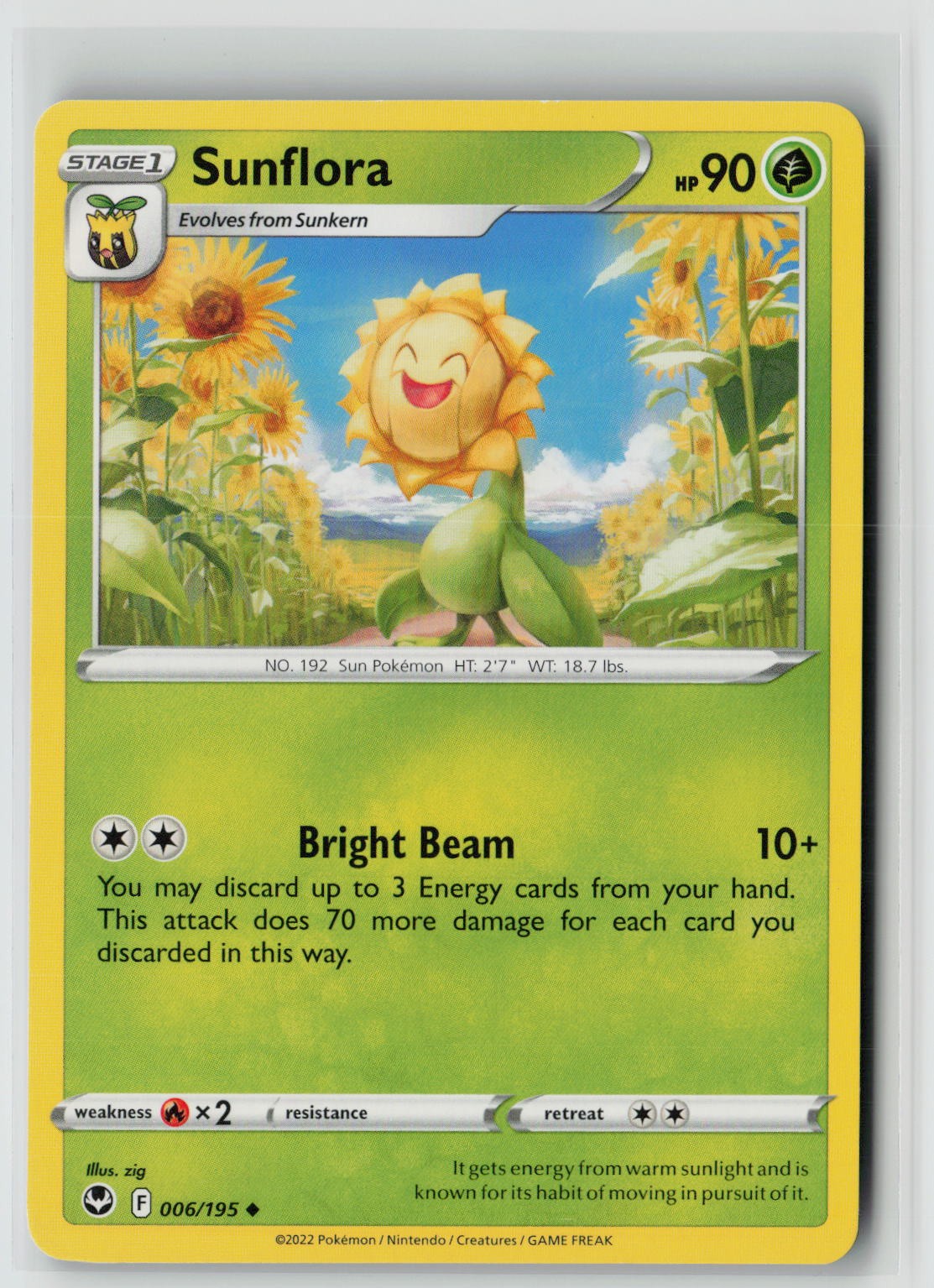 Sunflora (SWSH12: Silver Tempest 006/195) NM