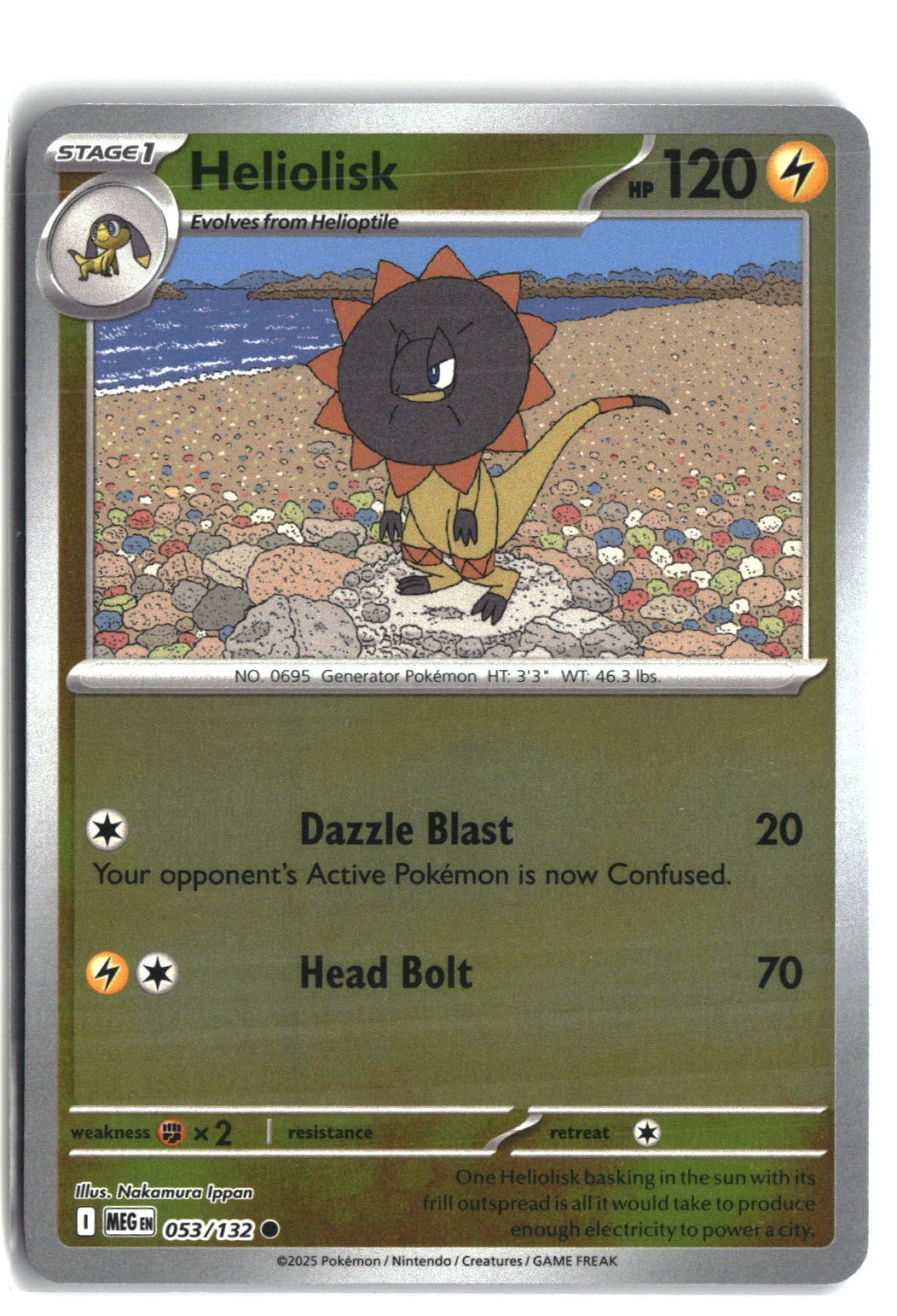 Heliolisk Reverse Holofoil NM (Mega Evolution 053/132)