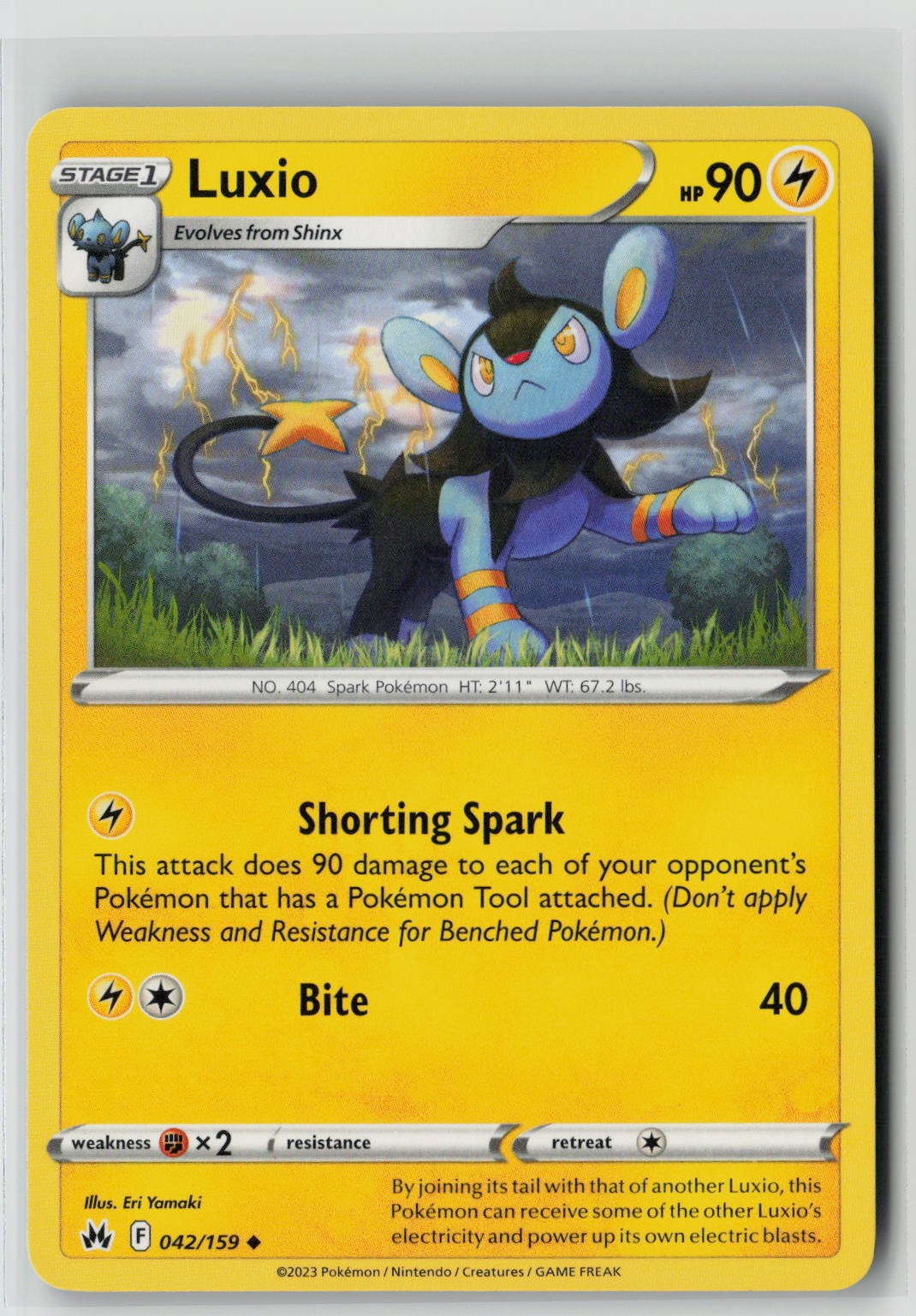 Luxio (42) (SWSH: Crown Zenith 042/159) NM