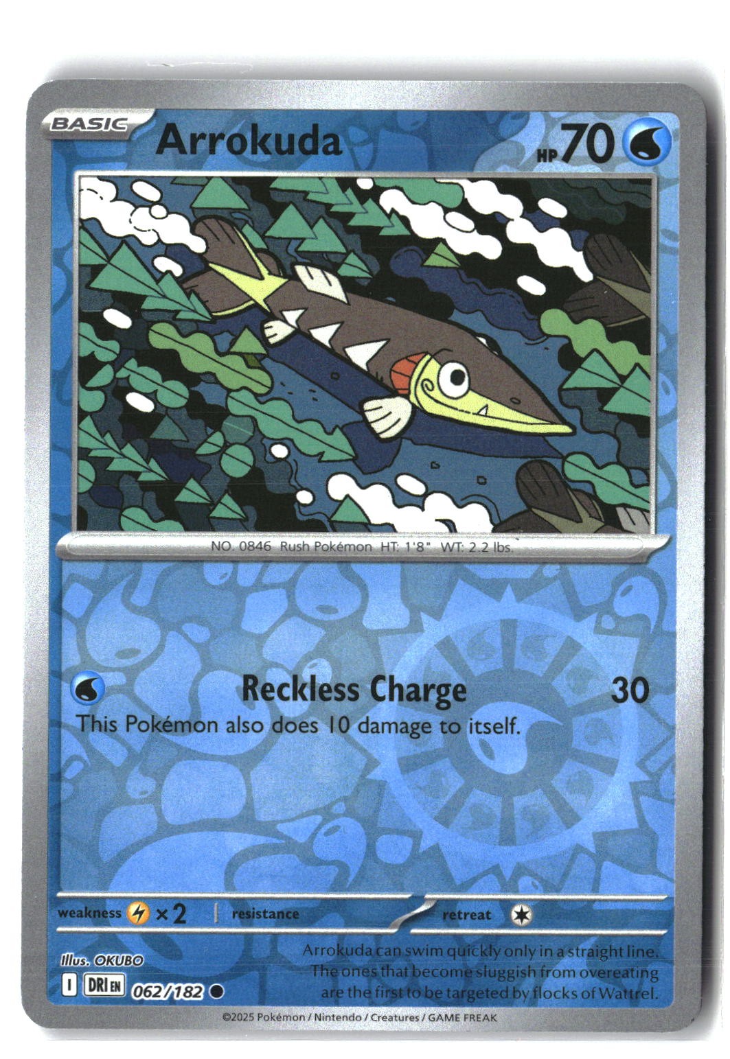 Arrokuda Reverse Holofoil NM (Destined Rivals 062/182)