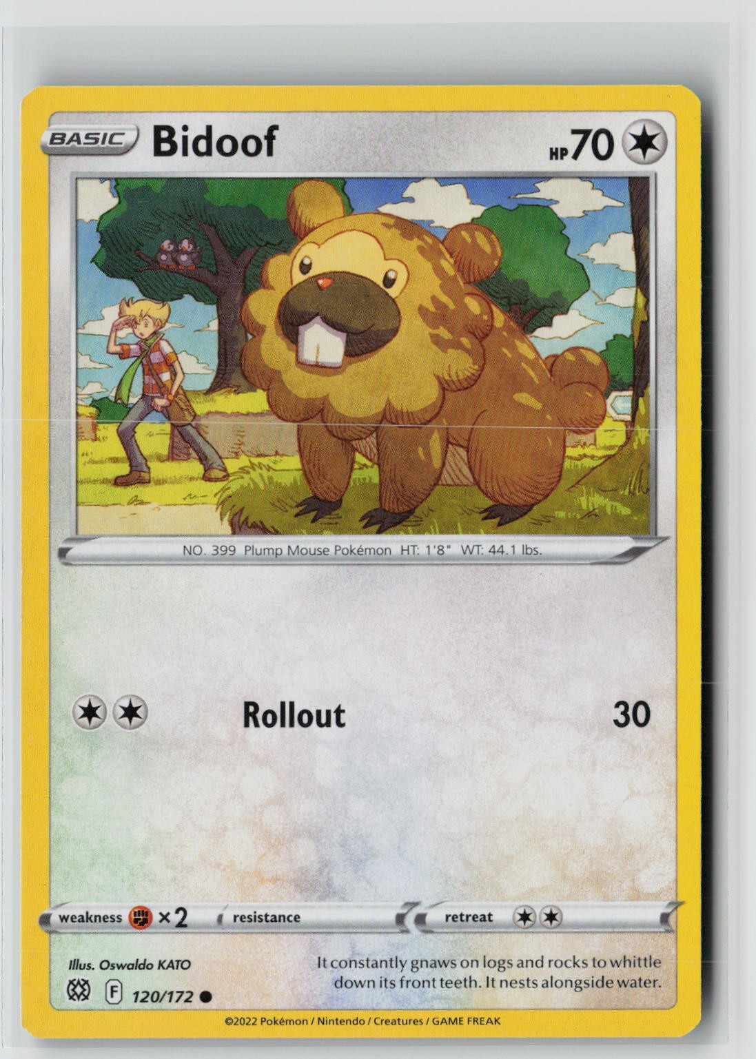 Bidoof (SWSH09: Brilliant Stars 120/172) NM
