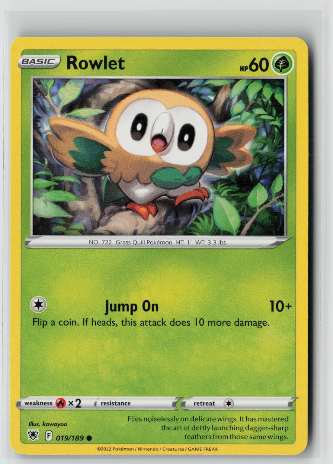 Rowlet (SWSH10: Astral Radiance 019/189) NM