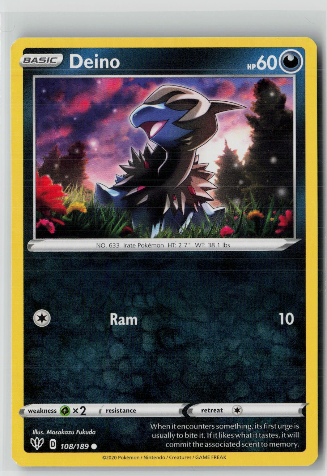 Deino (SWSH03: Darkness Ablaze 108/189) NM
