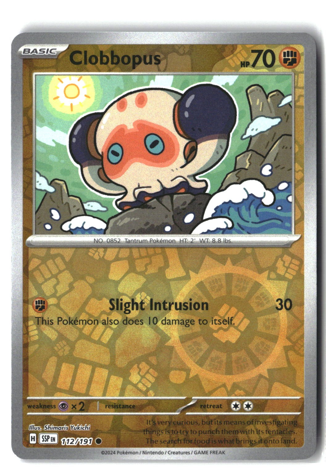 Clobbopus Reverse Holofoil NM (Surging Sparks 112/191)