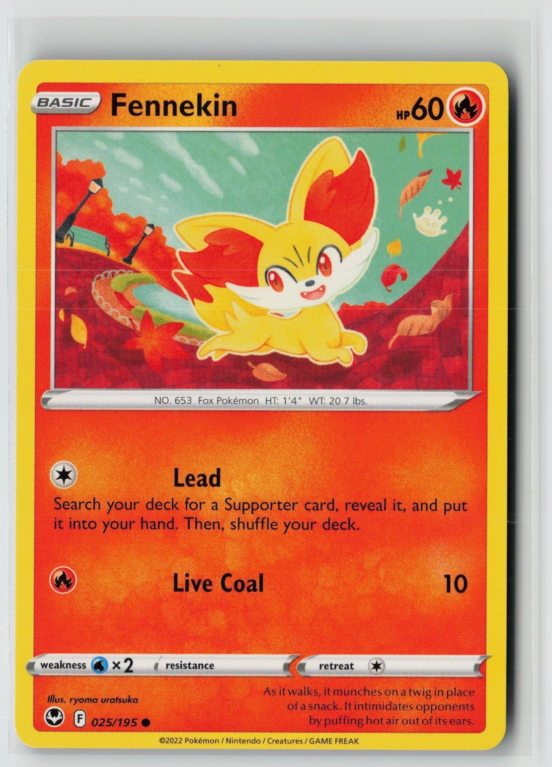 Fennekin (SWSH12: Silver Tempest 025/195) NM