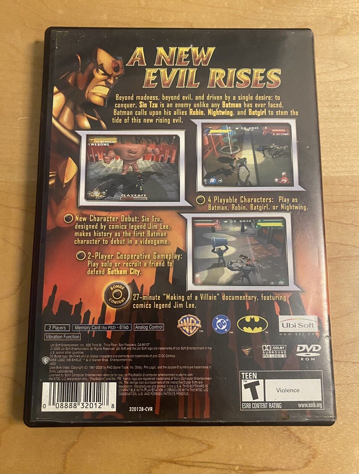 Batman: Rise of Sin Tzu Game (Playstation 2 PS2, 2003) CIB Authentic & Tested