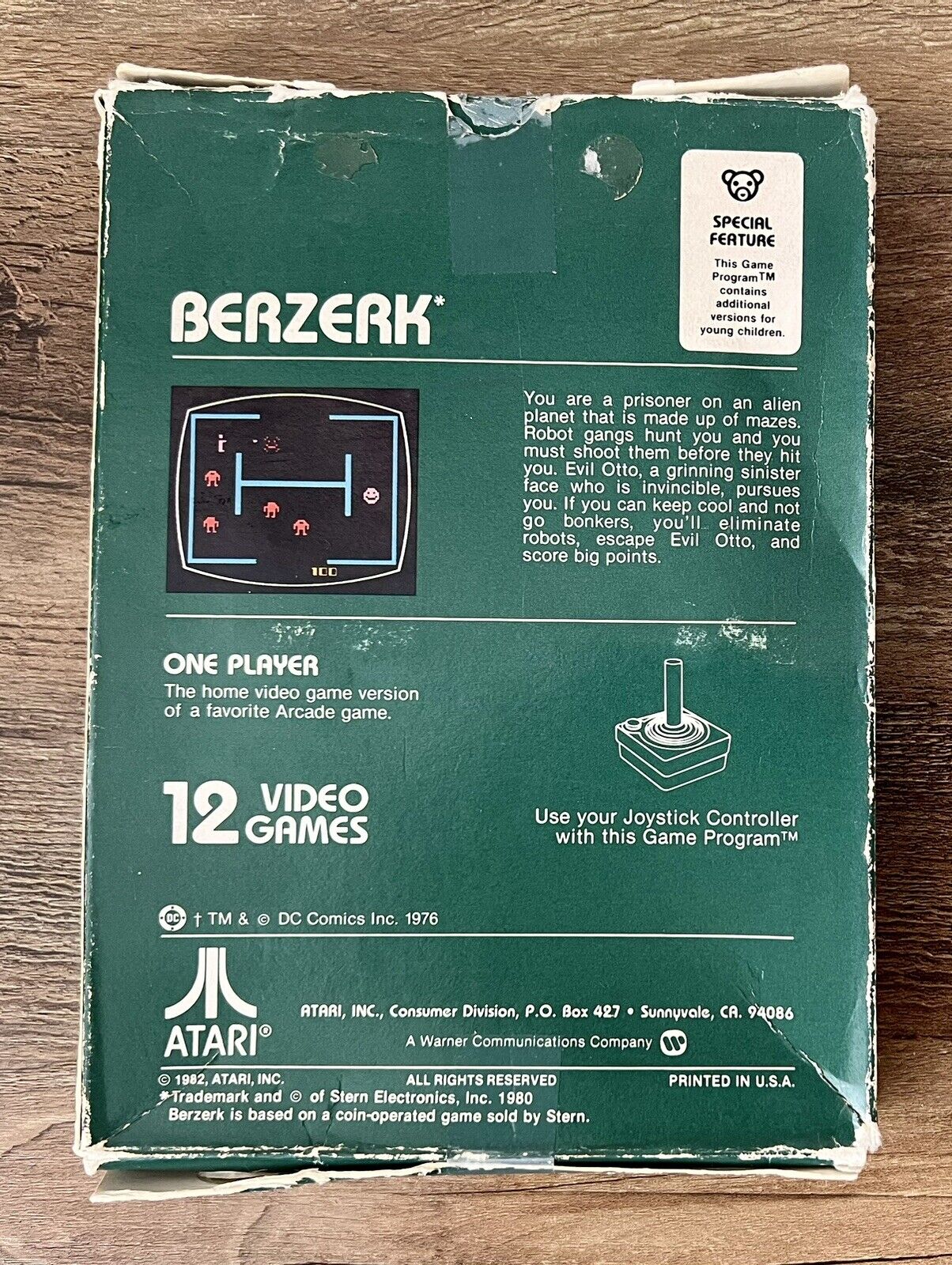 Berzerk Atari 2600 CIB With Box & Manual Tested & Works. No Comic