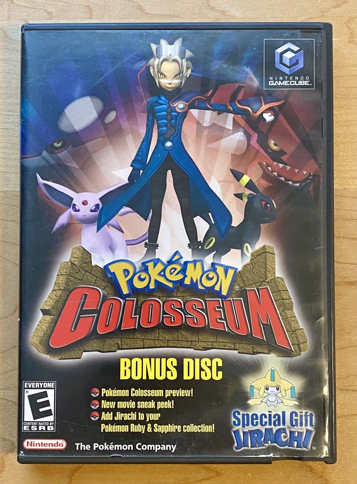 Pokemon Colosseum Bonus Disc (Nintendo GameCube, 2004) w/ Jirachi Insert CIB