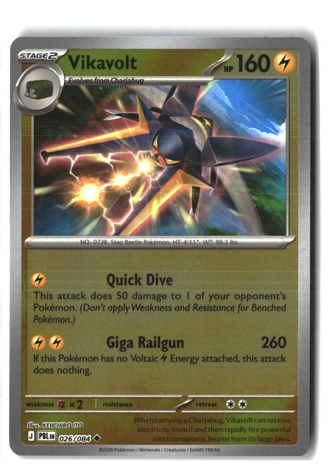 Vikavolt Reverse Holofoil NM (Pitch Black 026/084)