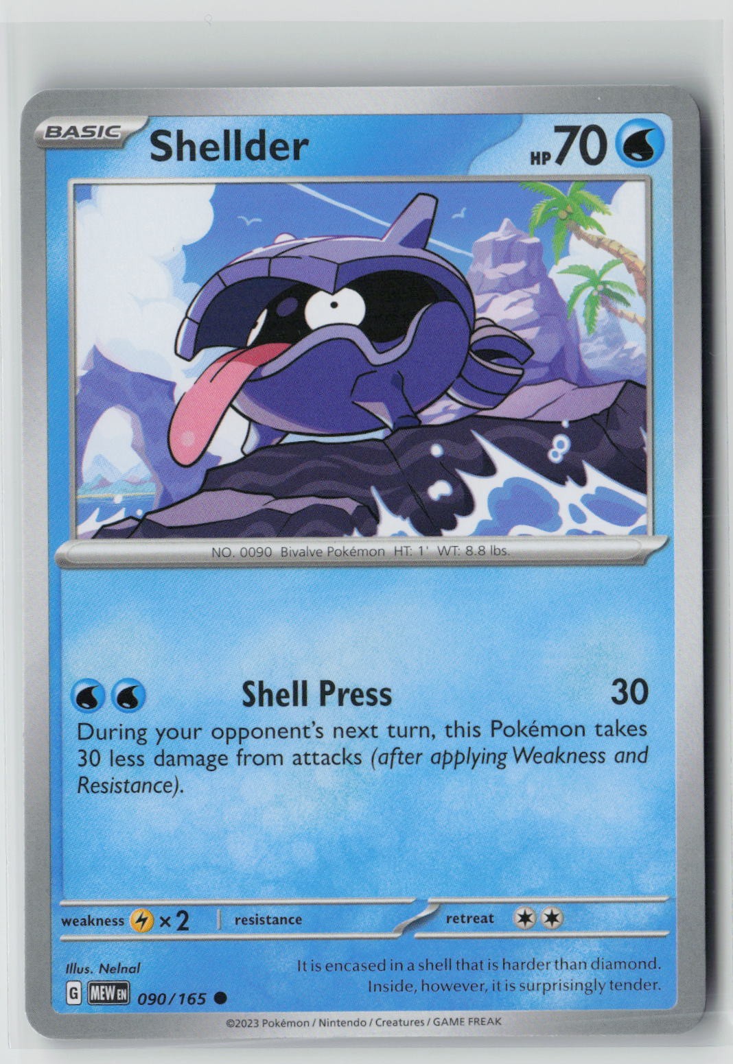 Shellder (SV: Scarlet & Violet 151 090/165) NM