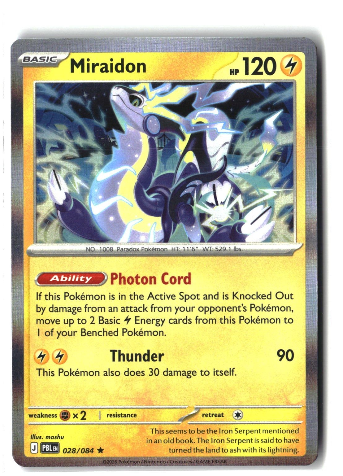 Miraidon Holofoil NM (Pitch Black 028/084)