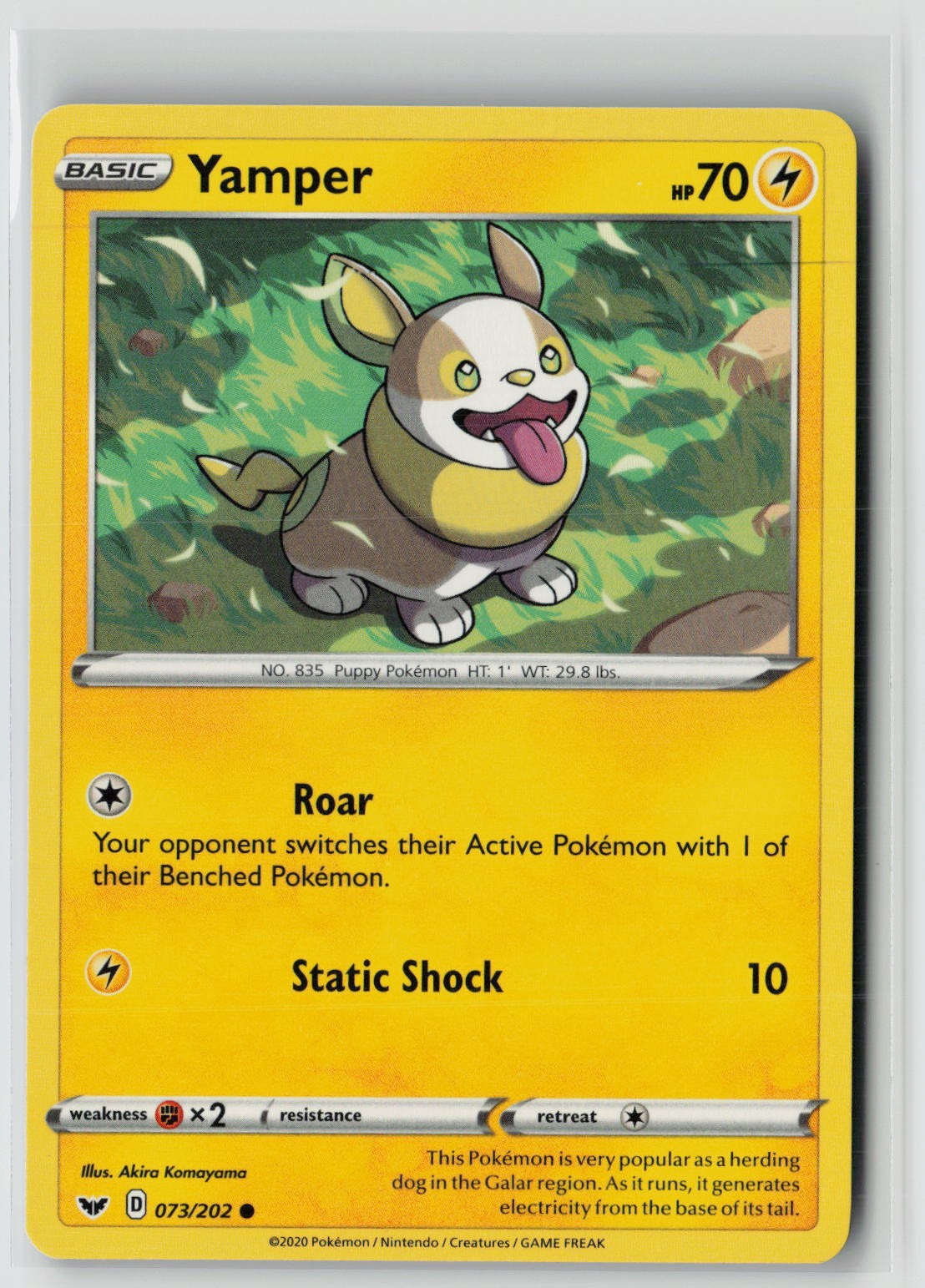 Yamper (073) (SWSH01: Sword & Shield Base Set 073/202) NM