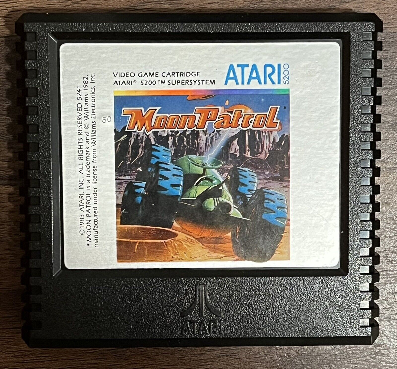 Atari 5200 Moon Patrol Video Game Cartridge & Manual 1983 Tested!
