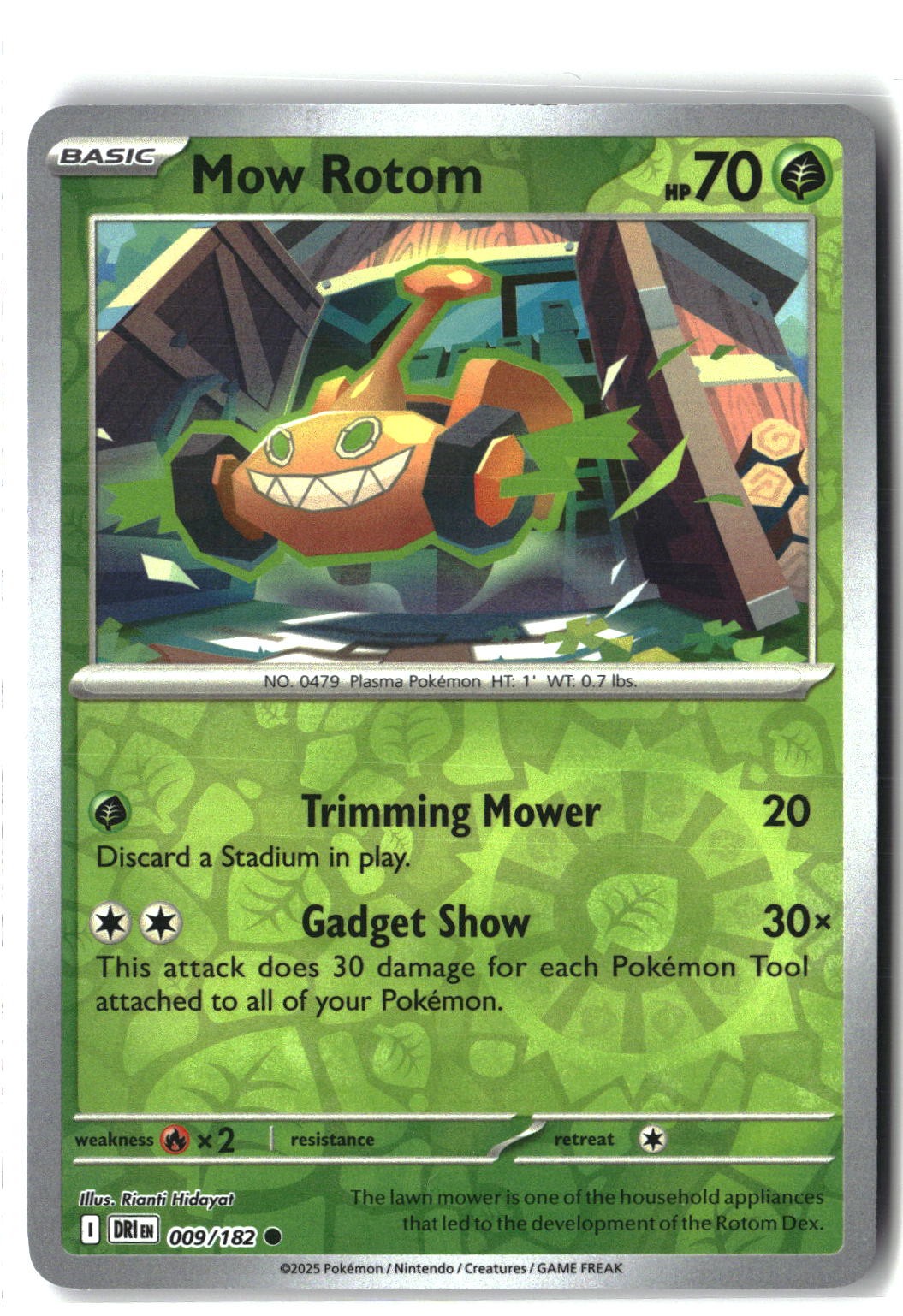 Mow Rotom Reverse Holofoil NM (Destined Rivals 009/182)
