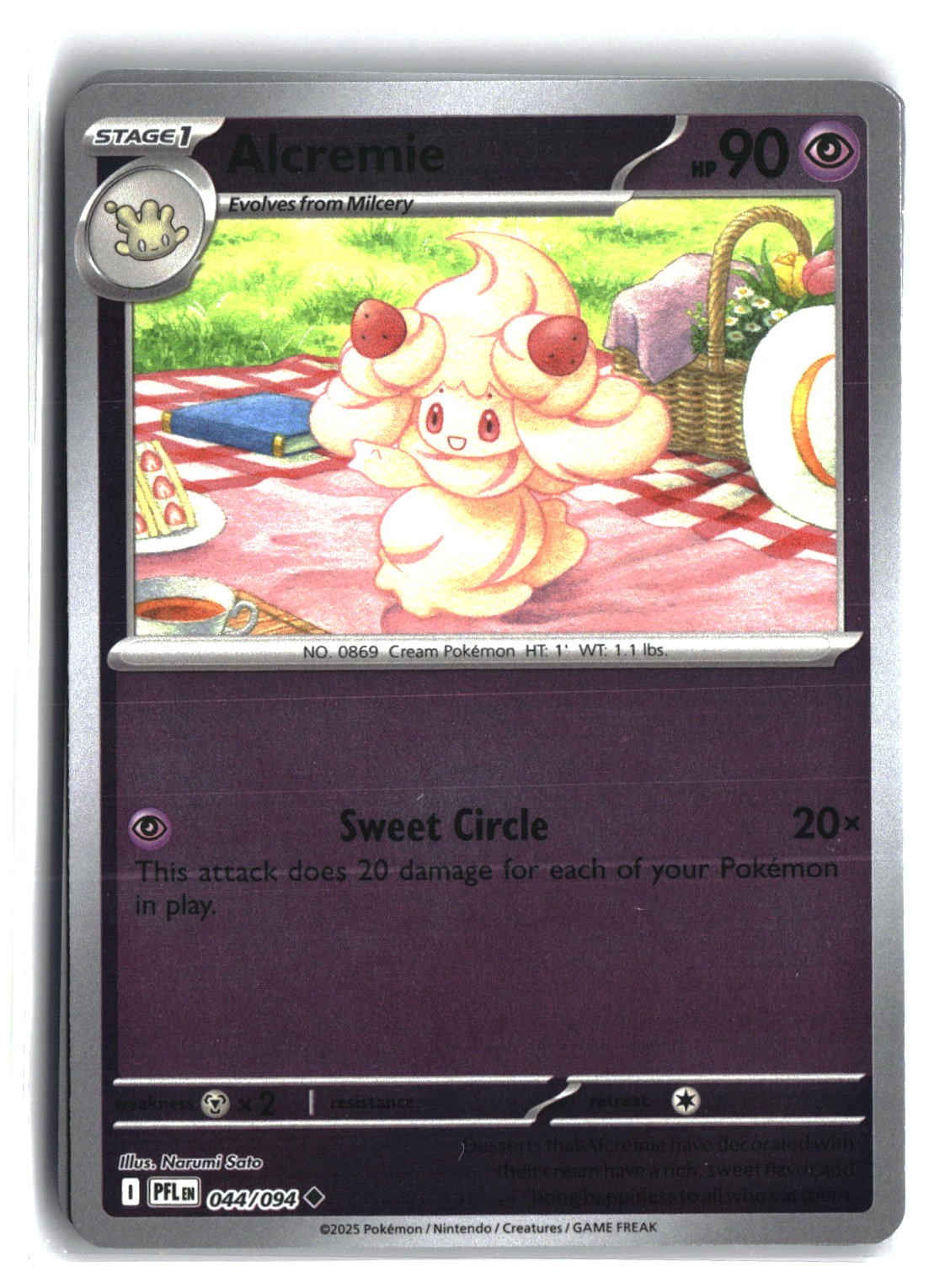 Alcremie Reverse Holofoil NM (Phantasmal Flames 044/094)