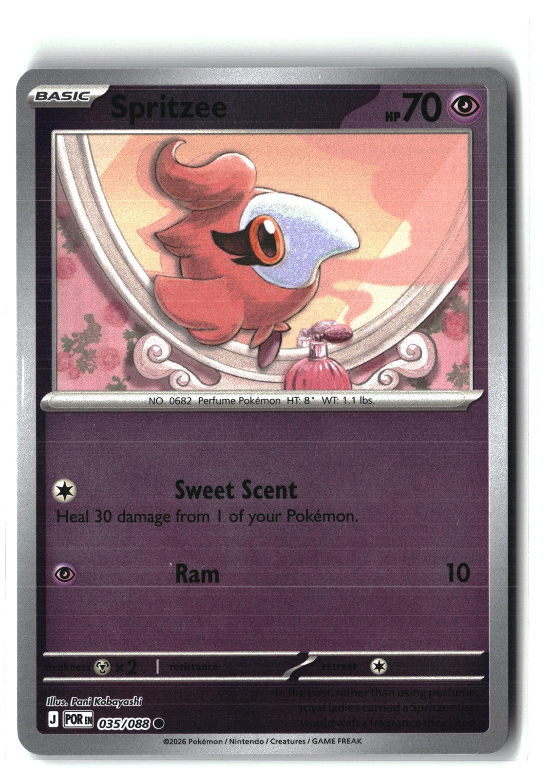 Spritzee Reverse Holofoil NM (Perfect Order 035/088)
