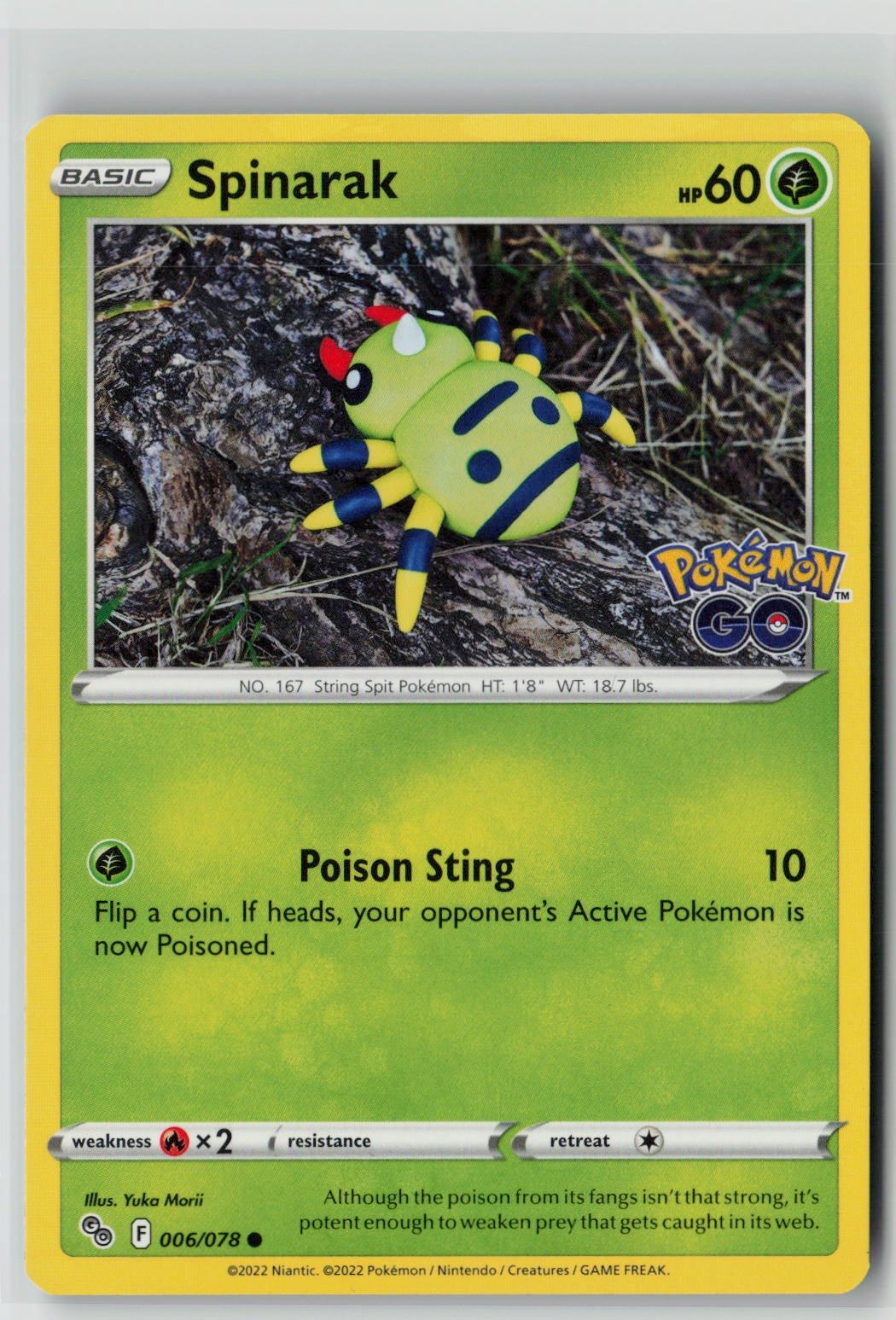 Spinarak (Pokemon GO 006/078) NM