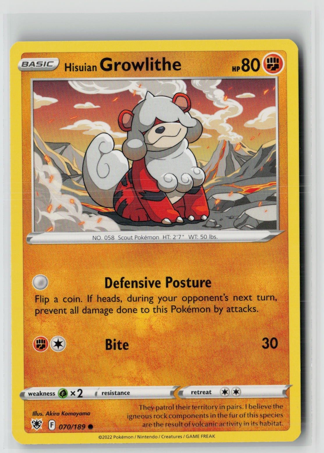 Hisuian Growlithe (SWSH10: Astral Radiance 070/189) NM