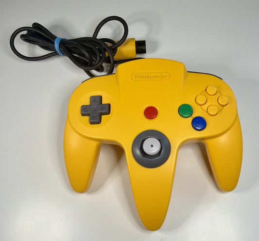 Yellow N64 Nintendo 64 Controller OEM w/ 8BitDo Hall Effect Joystick Tested