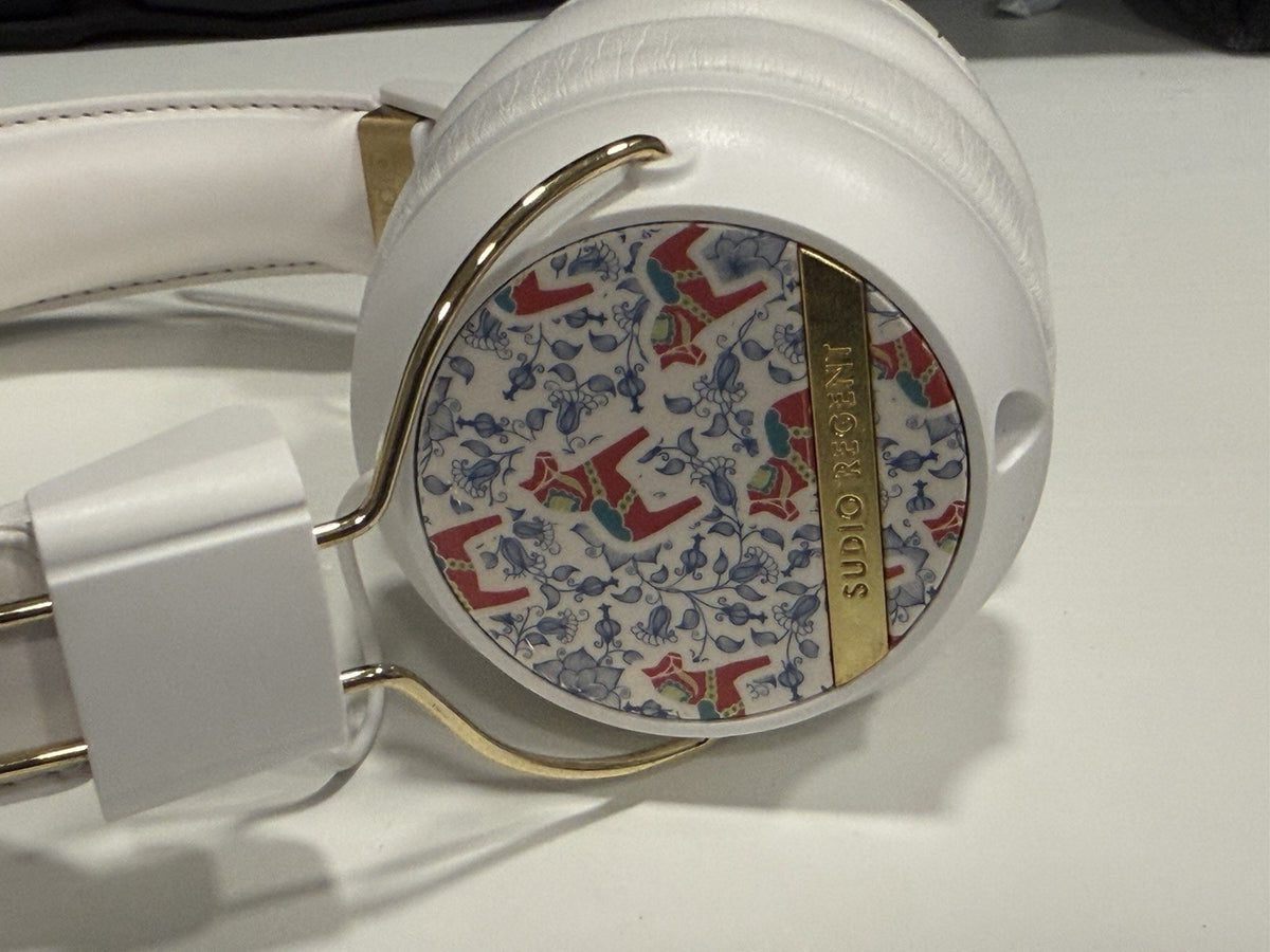 Audio Wireless Headphones Regent 2 Dala Horse Design. Used Lightly