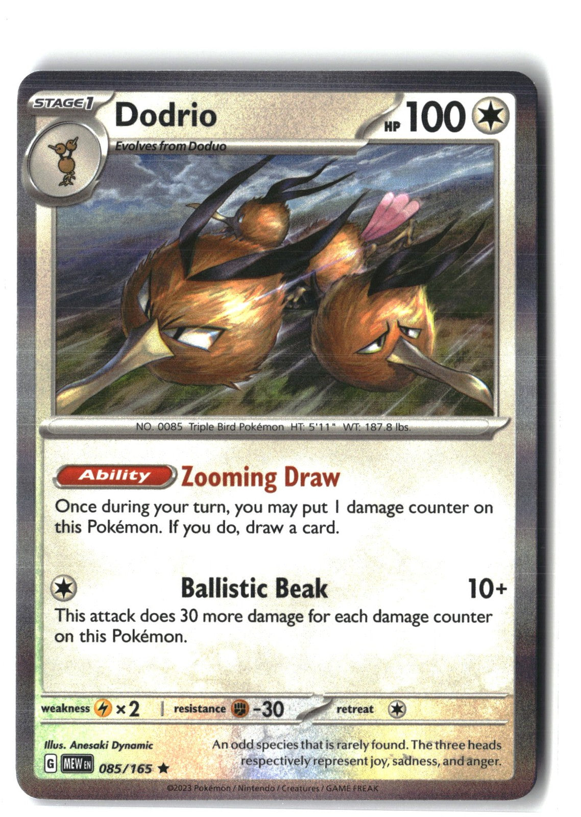 Dodrio Holofoil NM (SV: Scarlet & Violet 151 085/165)