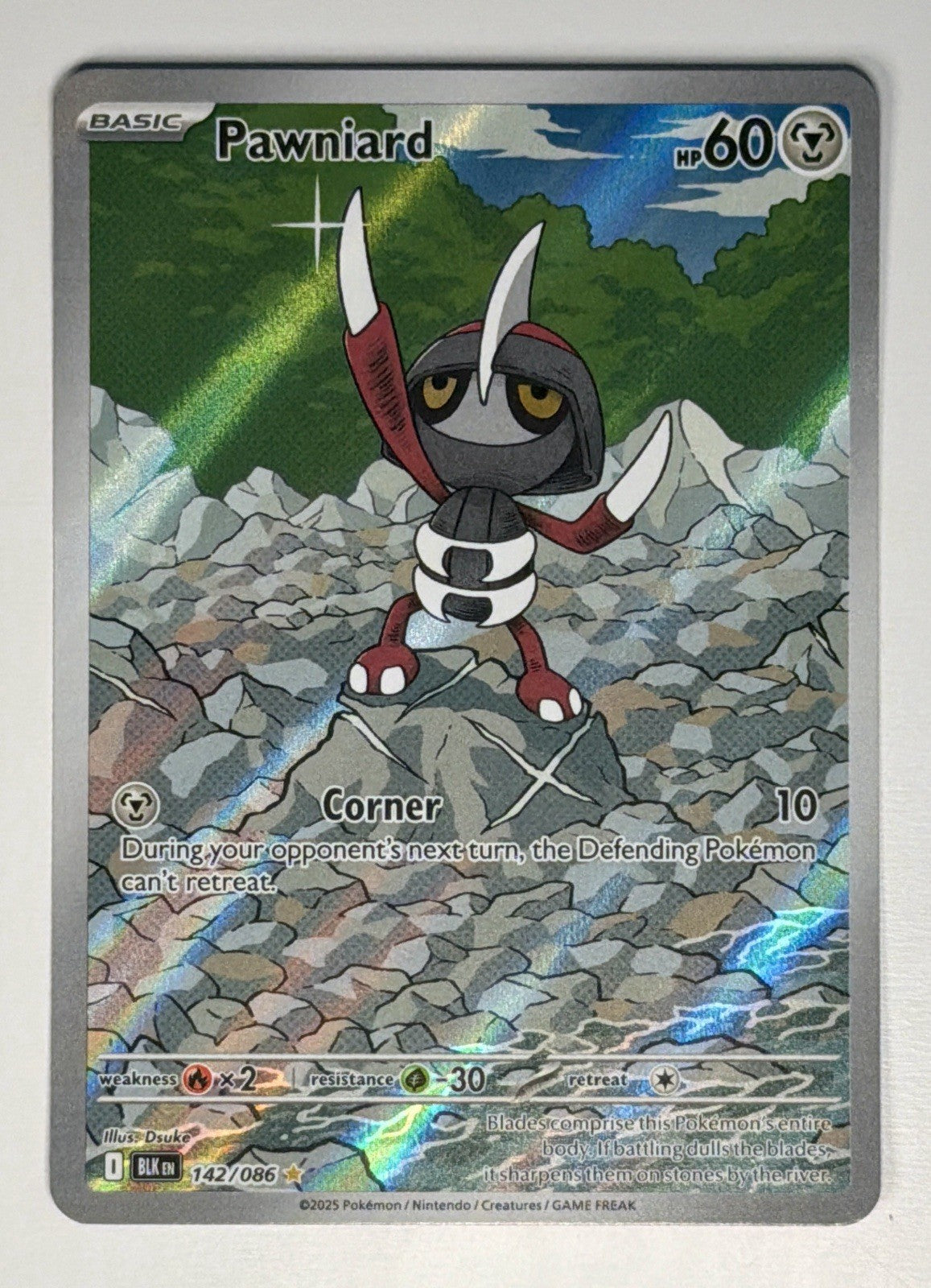 Pawniard Black Bolt Holo Card 142/086 SV Near Mint Condition NM Pokemon