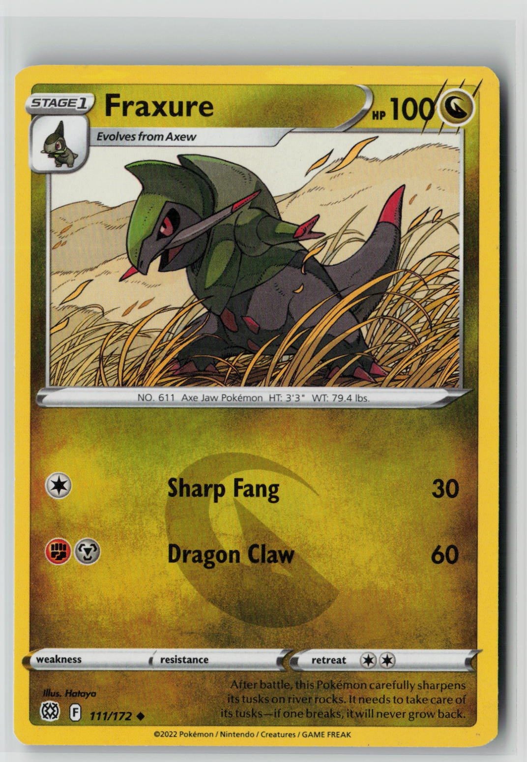 Fraxure (SWSH09: Brilliant Stars 111/172) NM