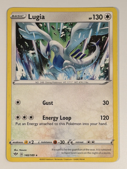 Lugia 140/189 Rare Darkness Ablaze Pokemon TCG MP