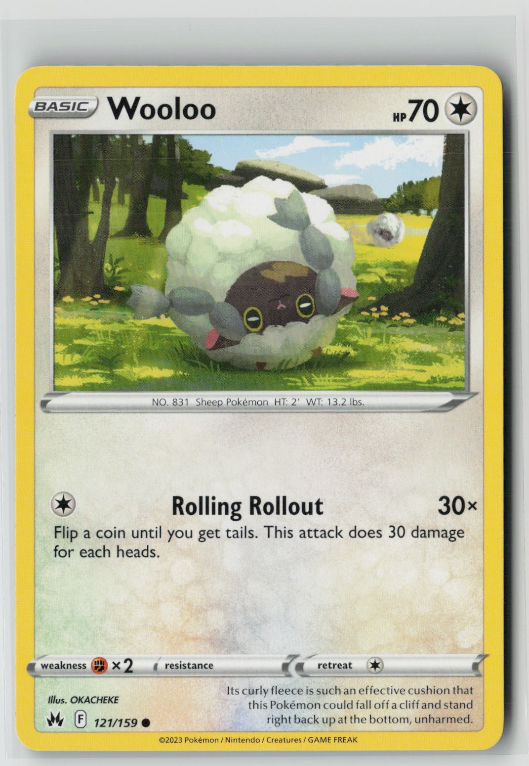 Wooloo (SWSH: Crown Zenith 121/159) NM