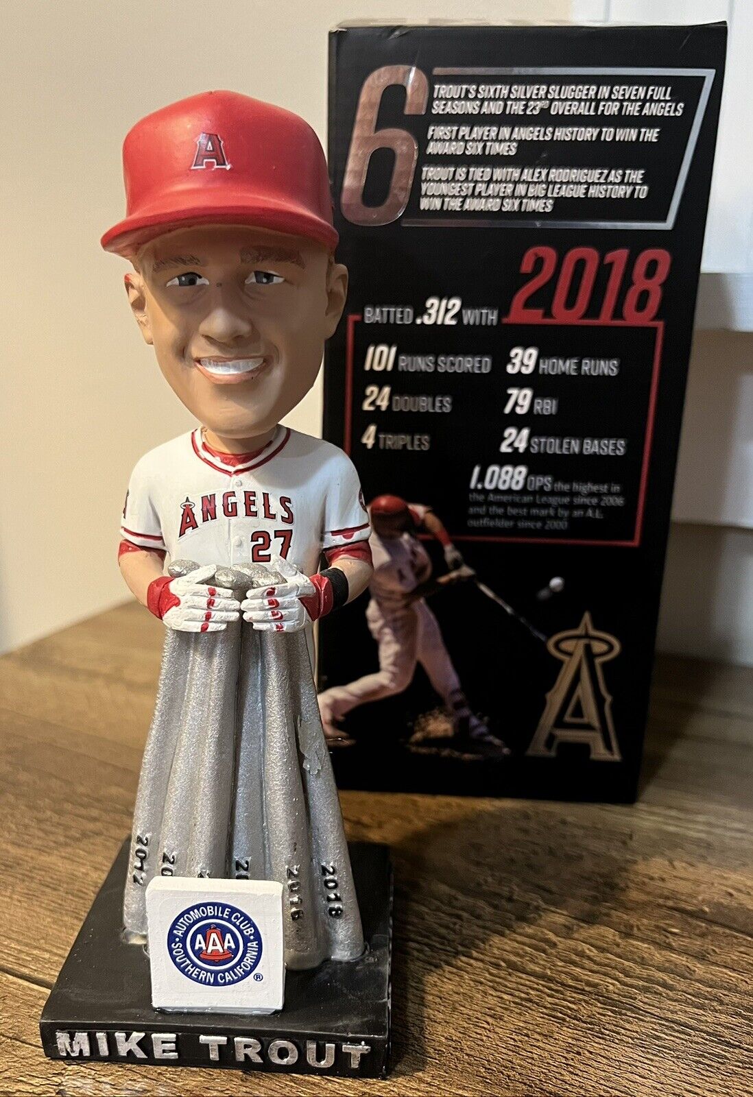 2018 Mike Trout Silver Slugger Commemorative Bobblehead Angels