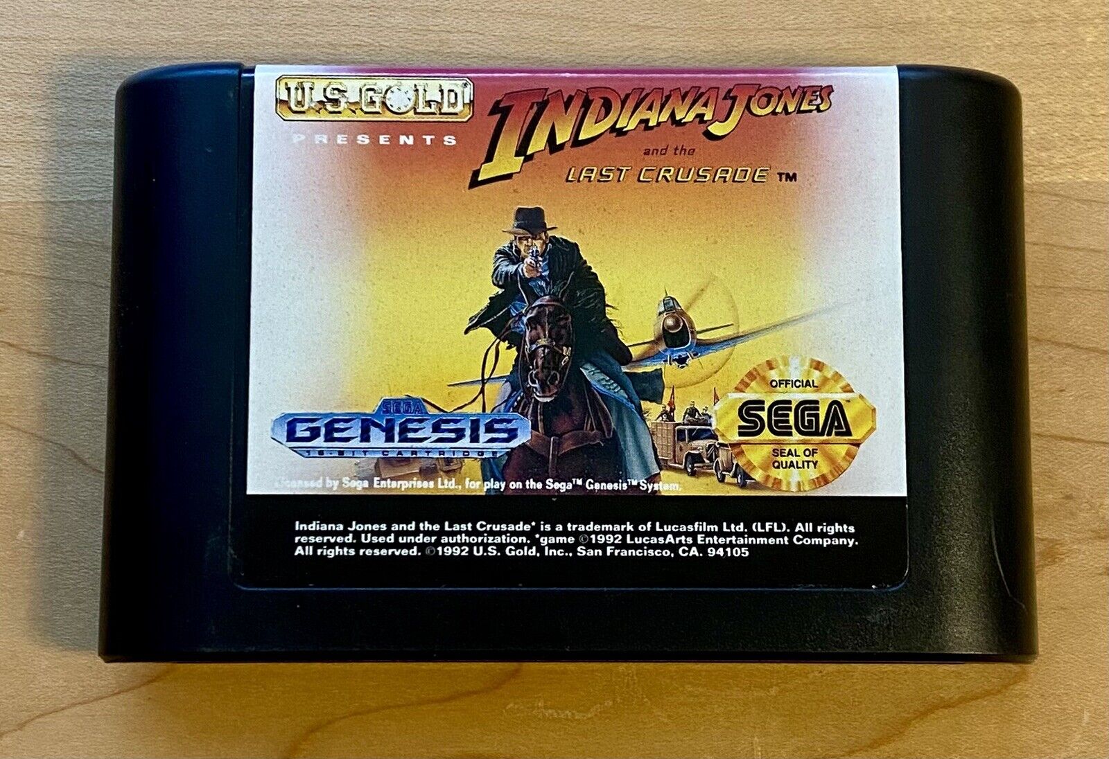 Indiana Jones and the Last Crusade (Sega Genesis, 1992) CIB W/ Manual & Reg Card