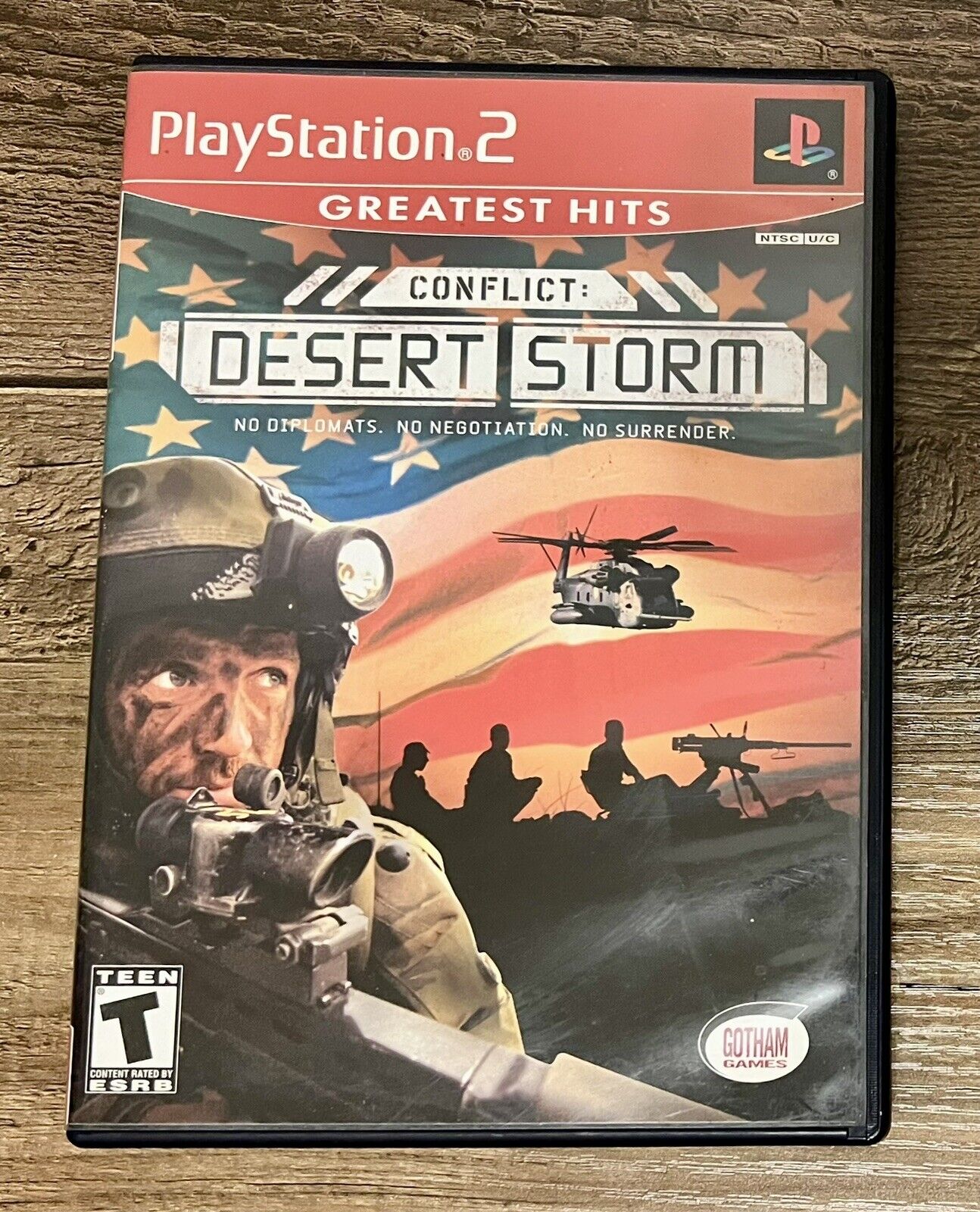 CONFLICT DESERT STORM GREATEST HITS  (Playstation 2, PS2) Tested CIB W Reg Card