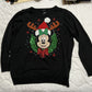 Disney Minnie Mouse Christmas Sweater Adult Size 2 Womens Black Sweater