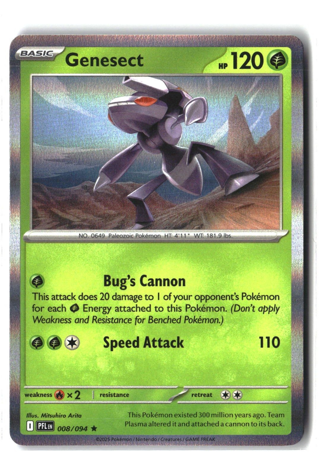 Genesect Holofoil NM (Phantasmal Flames 008/094)