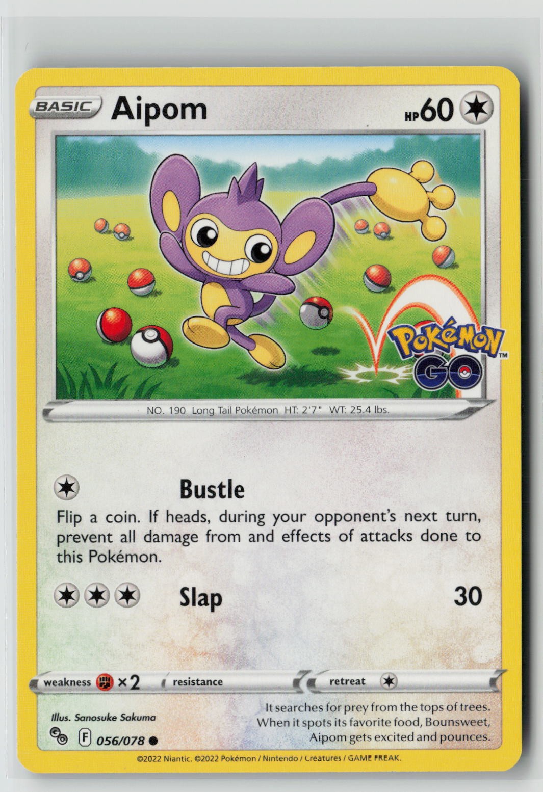 Aipom (Pokemon GO 056/078) NM