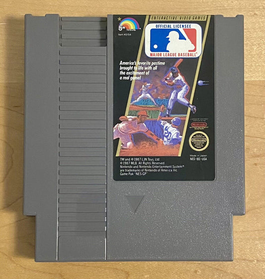 Major League Baseball (Nintendo Entertainment System NES, 1988) Cleaned & Tested