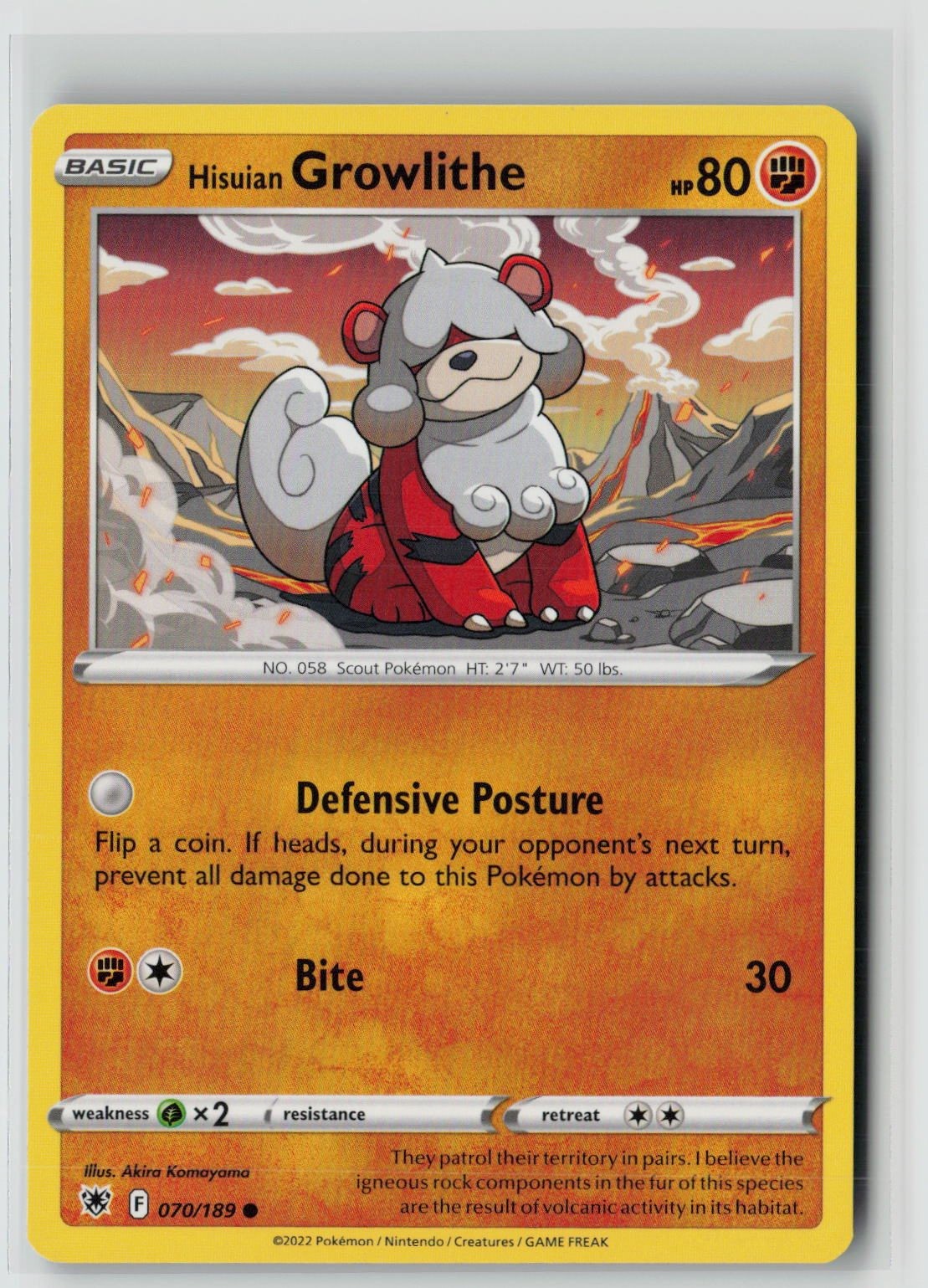 Hisuian Growlithe (SWSH10: Astral Radiance 070/189) NM