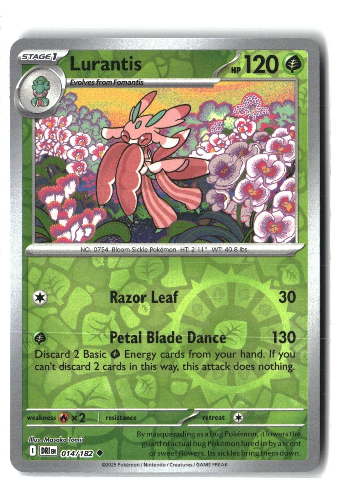 Lurantis Reverse Holofoil NM (Destined Rivals 014/182)