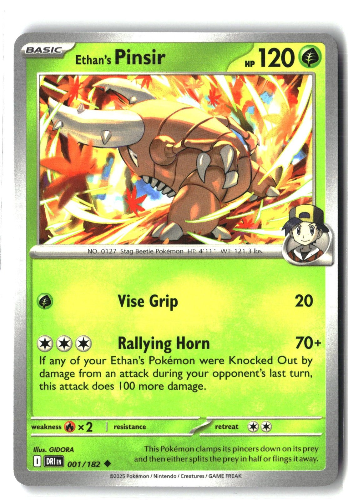 Ethan's Pinsir (Destined Rivals 001/182) NM