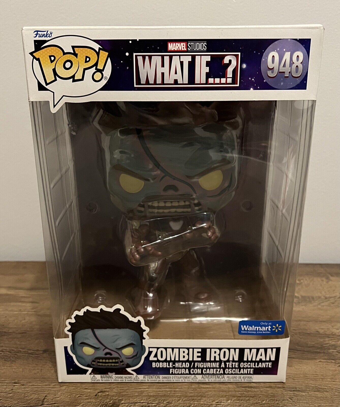 Funko Pop! Jumbo 10” Inch Marvel What If…? Zombie Iron Man Walmart Exc 948 New