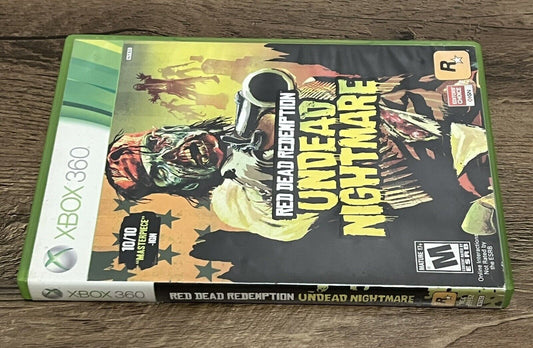 Red Dead Redemption Undead Nightmare (Xbox 360, 2010) With Manual, No Map