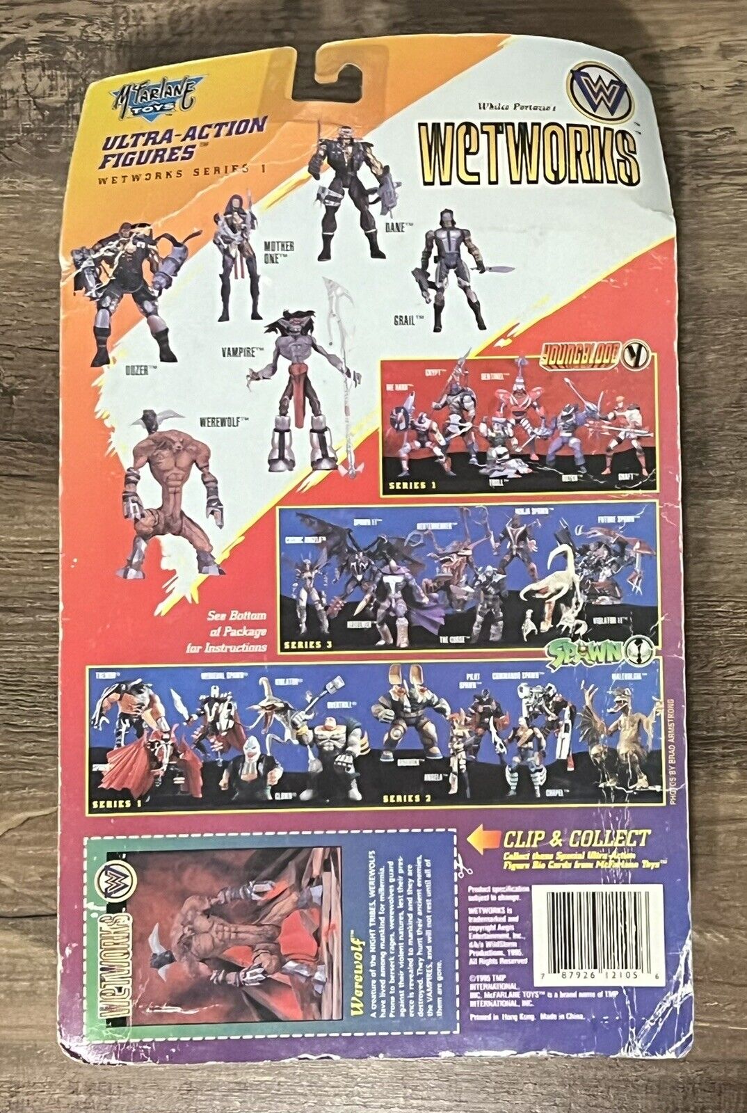 1995 McFarlane Toys Spawn Series 1 Wetworks Werewolf Ultra Action Figure 