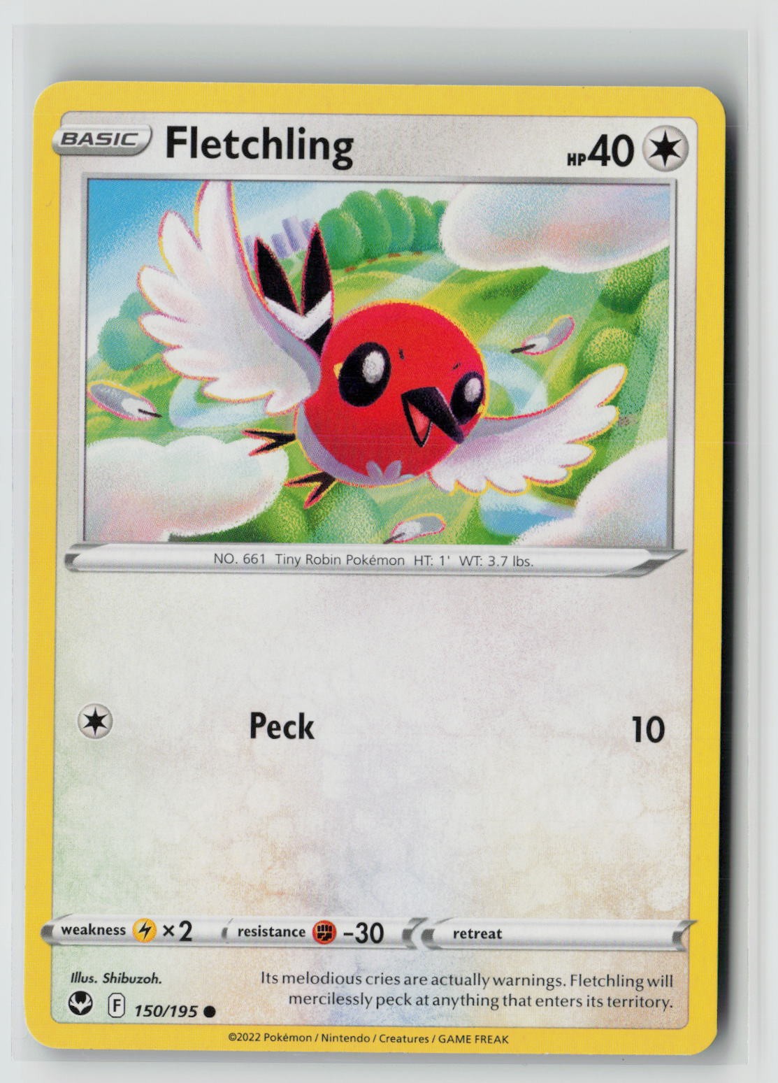 Fletchling (SWSH12: Silver Tempest 150/195) NM