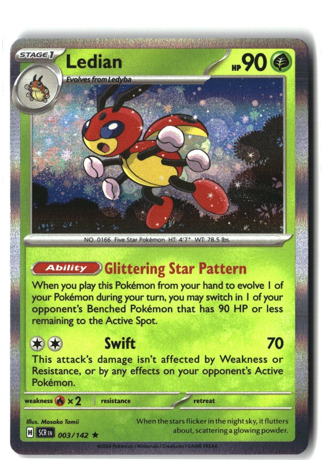 Ledian Holofoil NM (Stellar Crown 003/142)