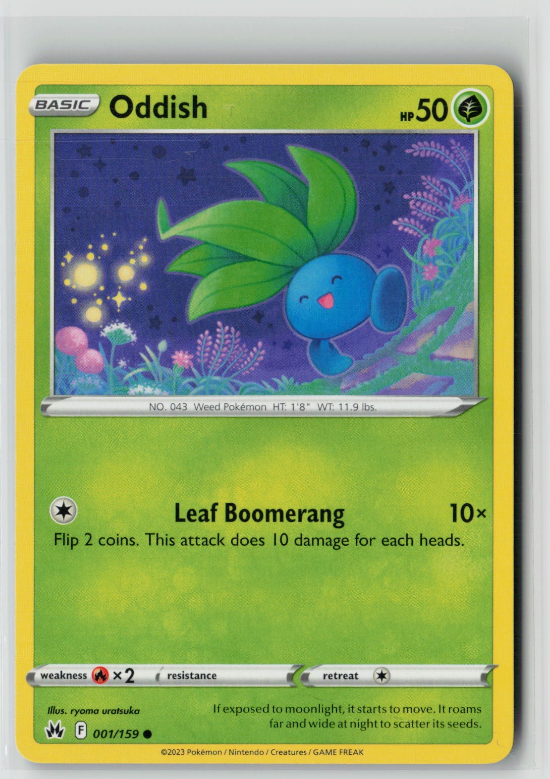 Oddish (SWSH: Crown Zenith 001/159) NM