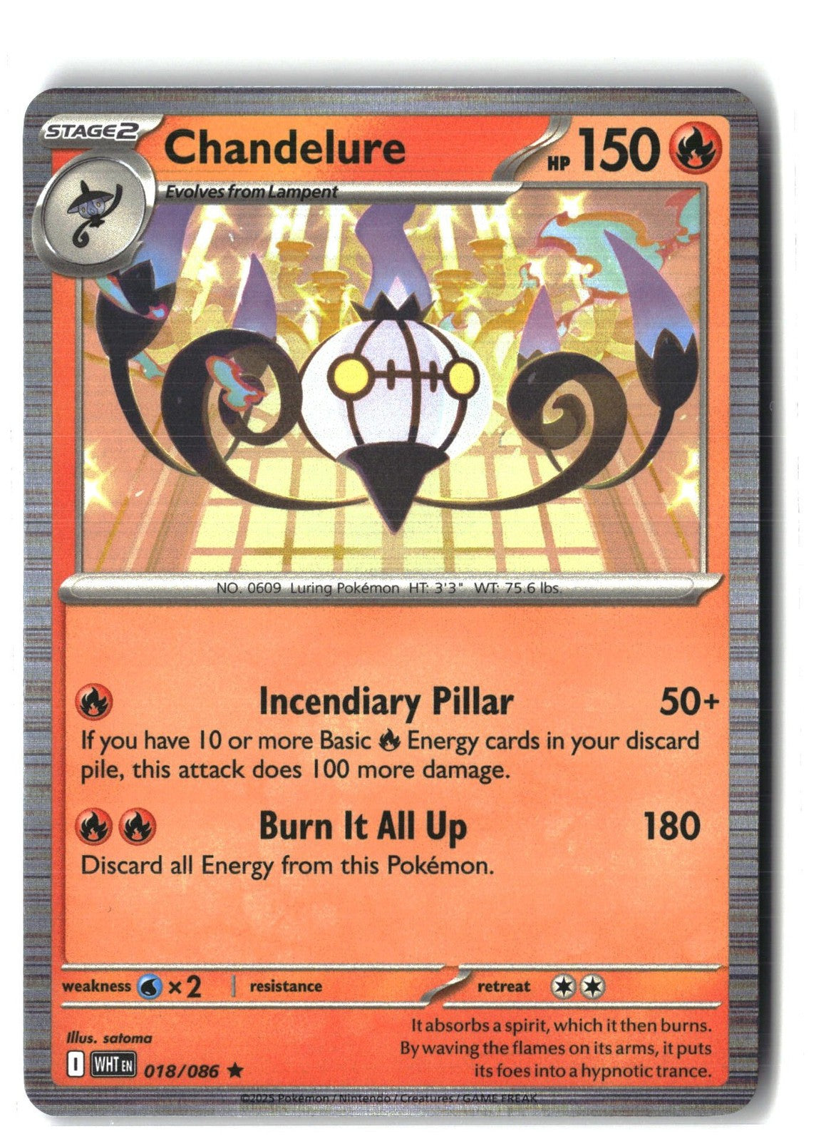 Chandelure Holofoil NM (SV: White Flare 018/086)