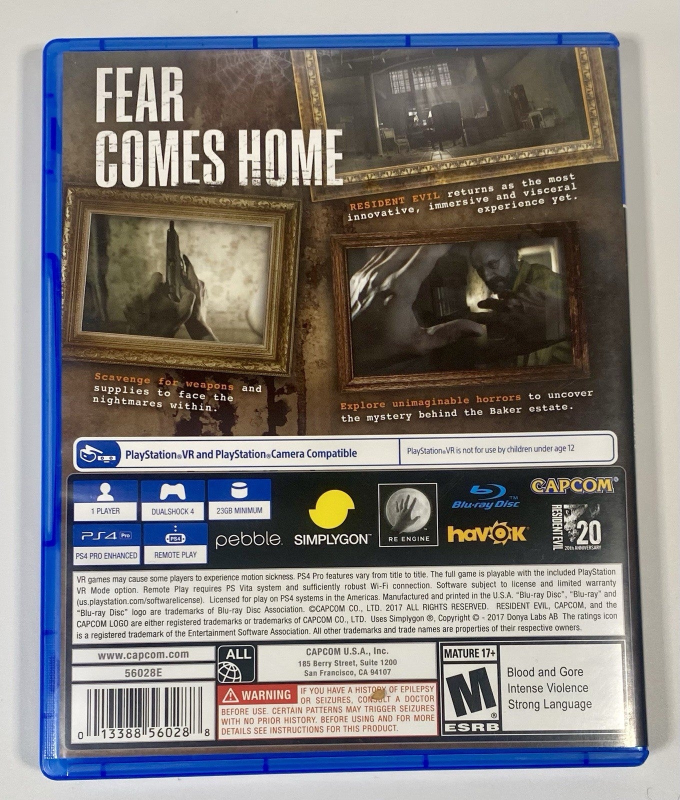 Resident Evil VII 7 Biohazard (PlayStation 4, 2017) Authentic Great Condition