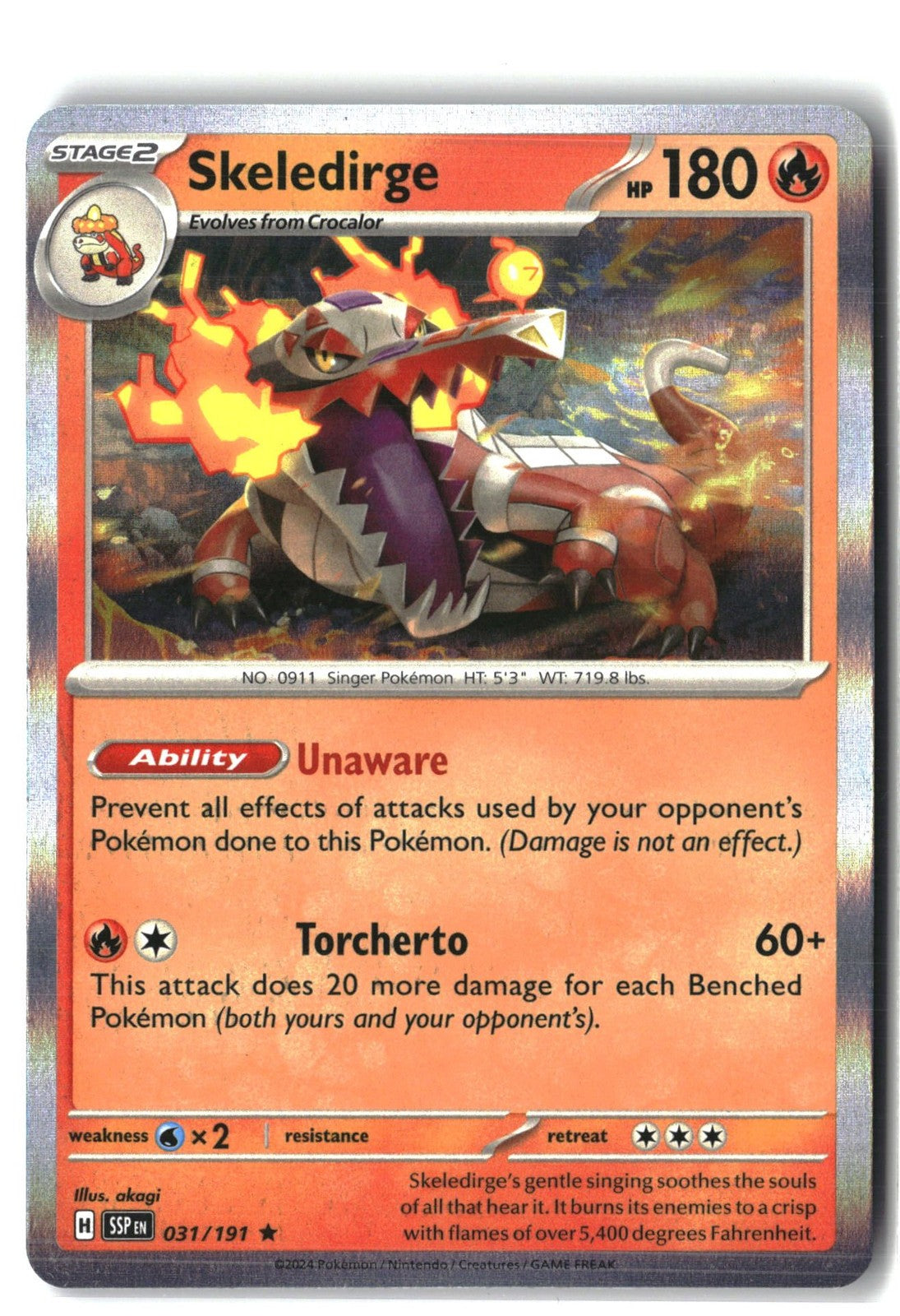Skeledirge Holofoil NM (Surging Sparks 031/191)